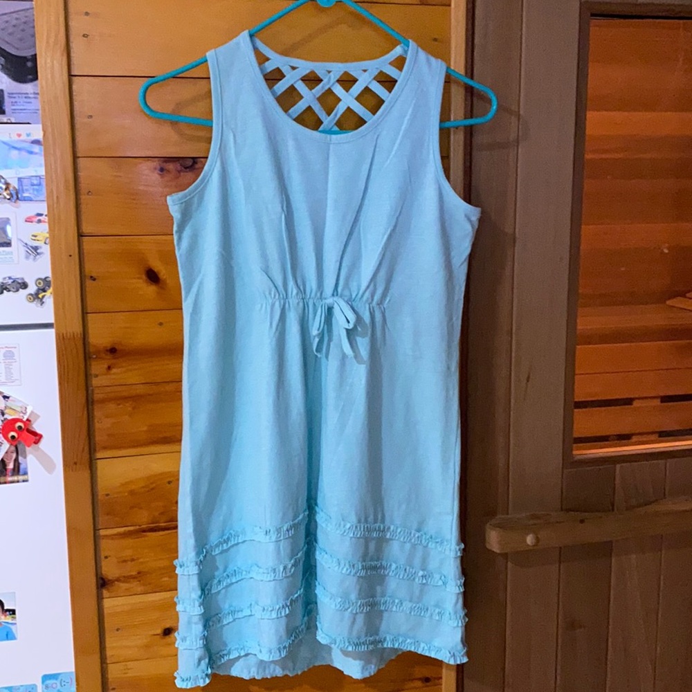 Boston Traders Girls Dress 👗 light blue color, size L(12-14)